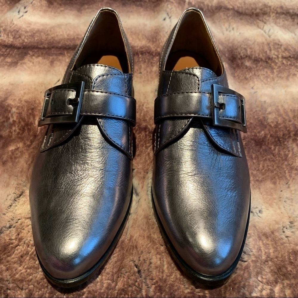 Aquatalia Yvette Oxfords Weatherproof Metallic Gunmetal